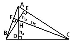 Le tre altezze del triangolo